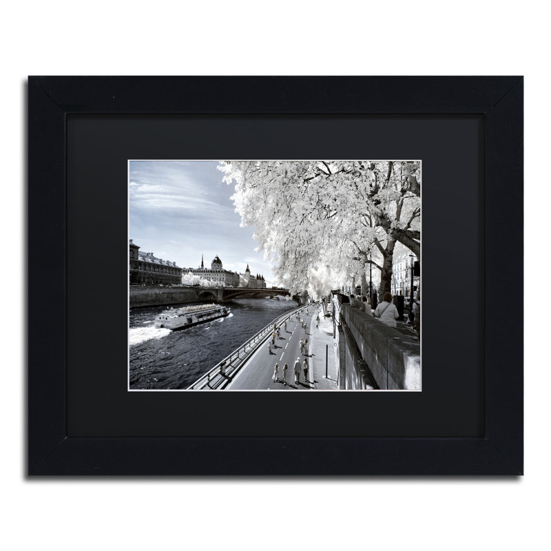 "Another Look at Paris X" by Philippe Hugonnard Framed Photographic Print, 11" H x 14" W x 0.5" D, Black Framed, Black