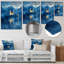 «Blue Winter Dracula Castle of Vampire», impression d'art mural châteaux-733083924-733083930