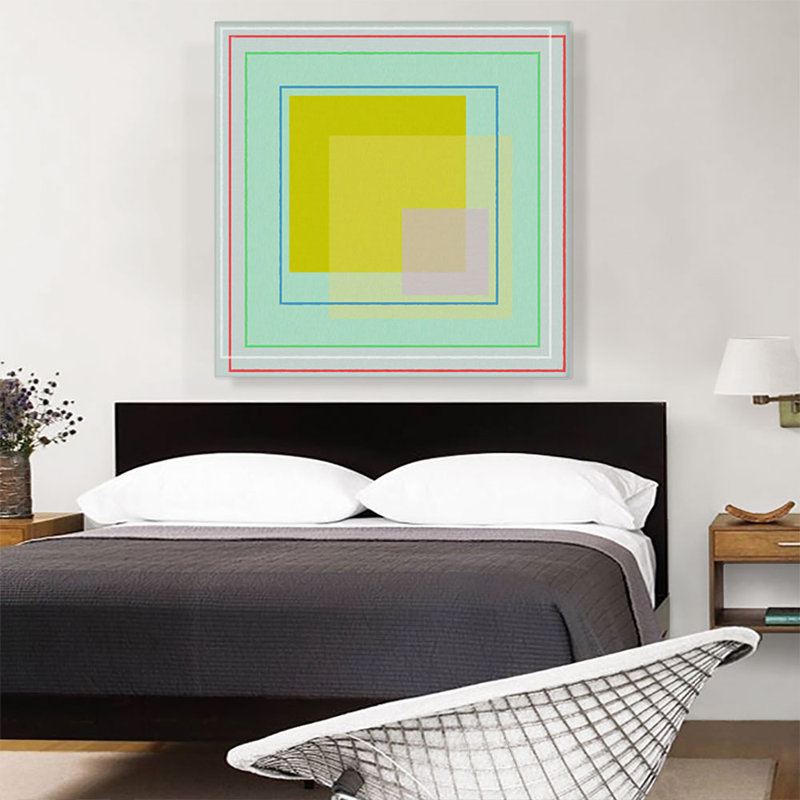 Impression sur toile tendue Mid-Century, H 36 po x l 36 po x P 0,75 po