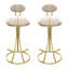 Tabourets de bar modernes rembourrés en forme de S (ensemble de 2)-1507612472