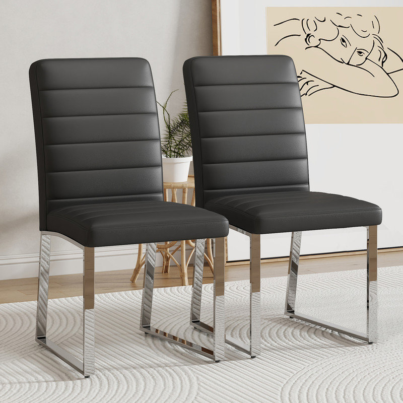 2 chaises de bureau en fer