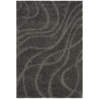 Ashal Abstract Charcoal Gray Area Rug