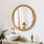 Miroir mural minimaliste en bois naturel pour meuble-lavabo / salon