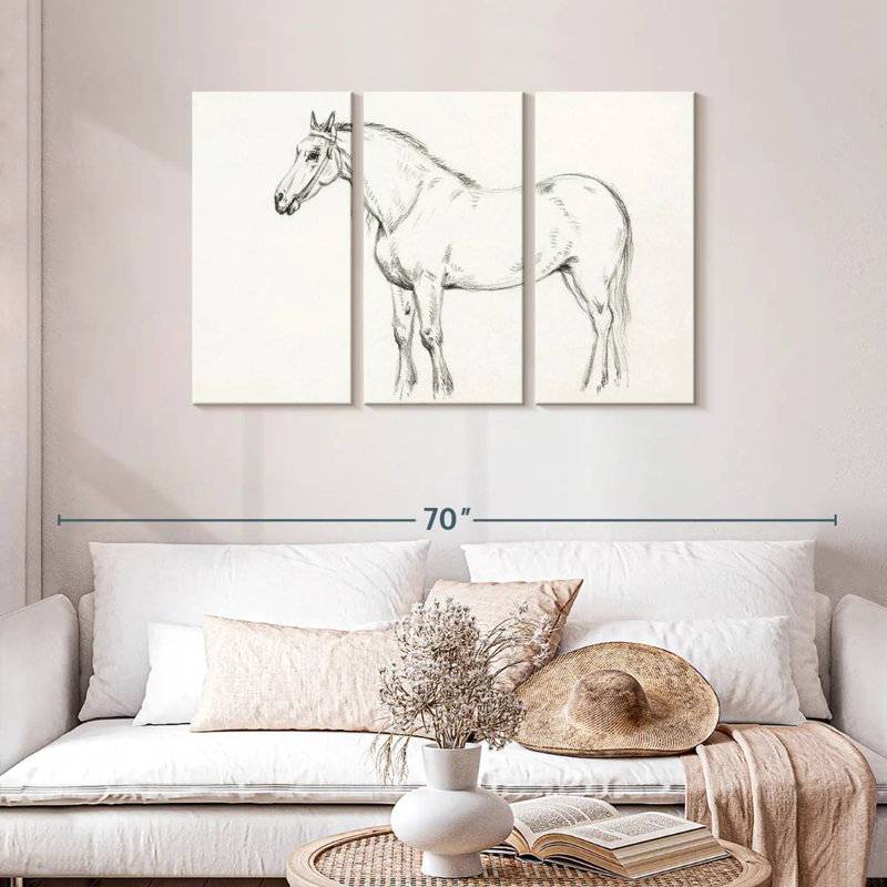 Brampt Standing Horse 1818, 28" H x 45" W