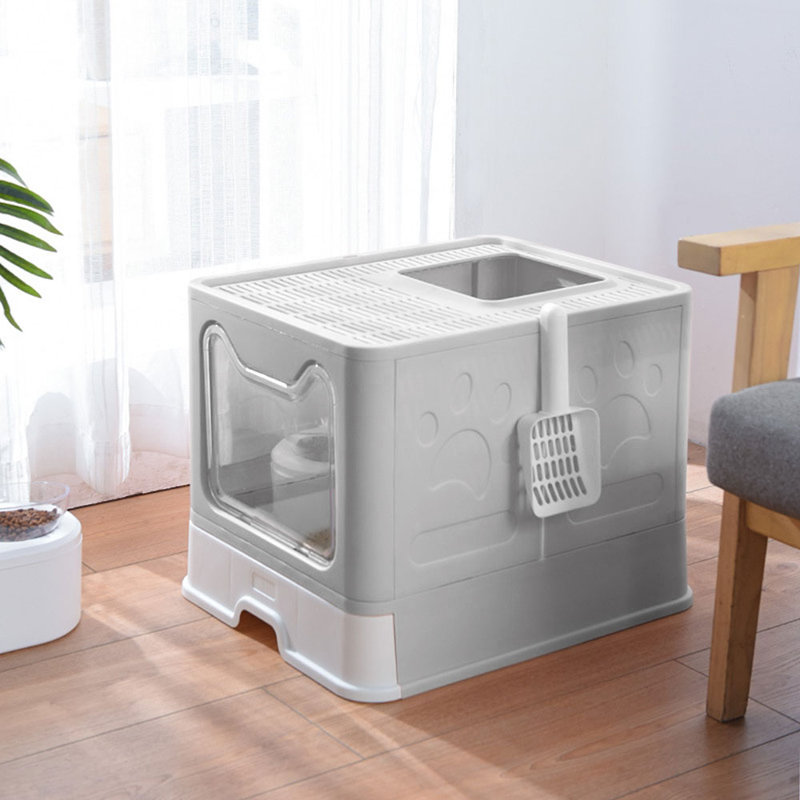 Plastic Litter Box, Grey