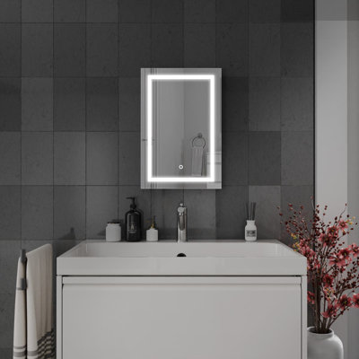 Rectangle LED Bathroom Mirror Fog Free Touch Sensor