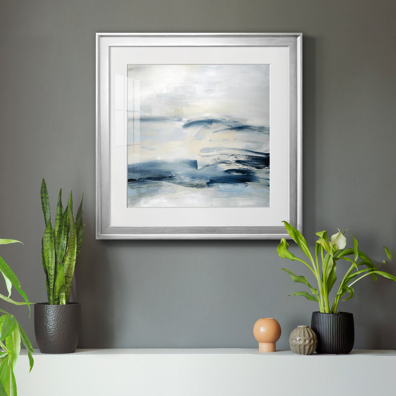 Adrift - Reproduction d'art sur toile encadrée, H 26,5 po x l 26,5 po x P 1,5 po, Papier avec cadre argenté