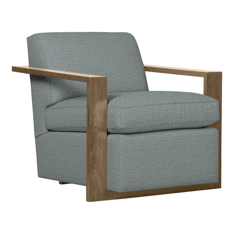 Thom Filicia Home 32" Wide Upholstered Armchair, Hampton, Tuck Cobalt