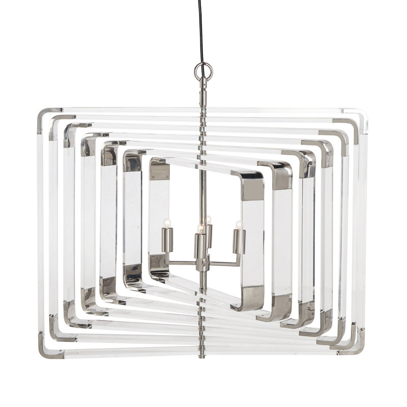 Nellcote 4 - Light Chandelier, Nickel