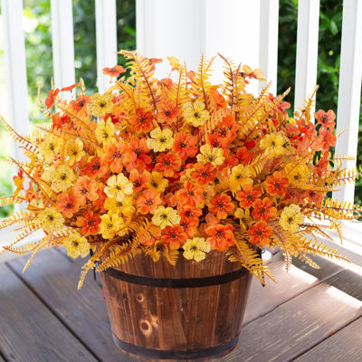 Artificial Faux Fall Autumn Mums Flowers Plants