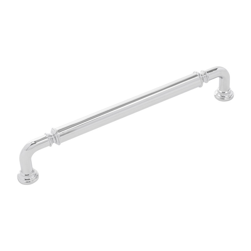 Berkshire Collection Handle Pull - Cabinet Pull - Farmhouse Hardware for Drawers & Cabinets, Chrome, 6 5/16"