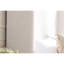 Très grand lit contemporain avec tête de lit de 54 po - Structure en métal, nécessaire de chambre à coucher, sommier tapissier requis, structure en chenille simple et élégante, mobilier simple
