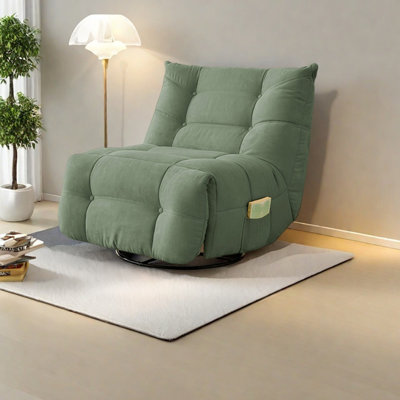 Ergonomic frosted velvet carbon steel recliner