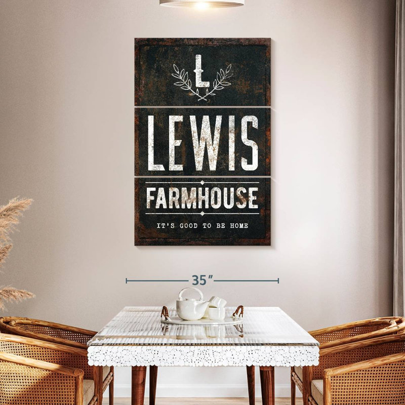 Lewis Lewis, typographie, H 50 po x l 32 po