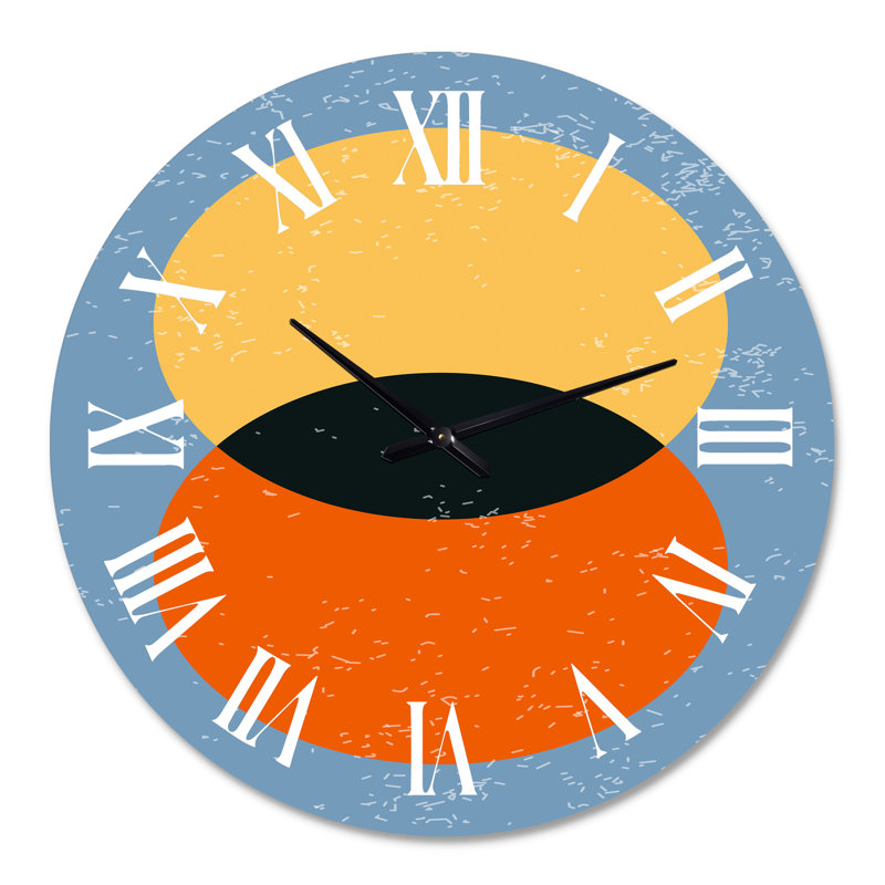 Minimales compostions géométriques de formes élémentaires - horloge murale moderne, Surdimensionné