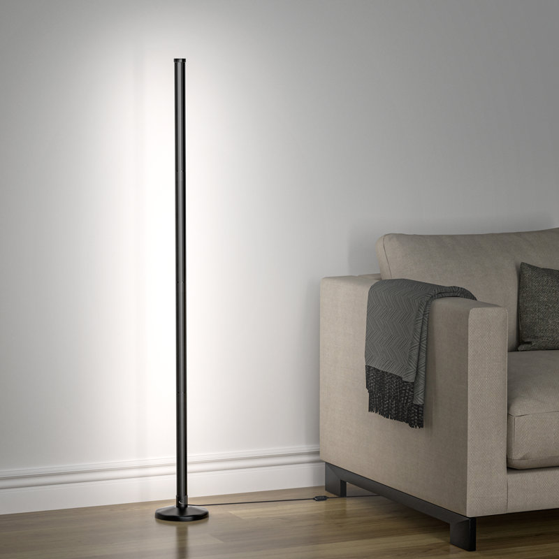 Eskel 65'' Dimmable RGB Floor Lamp with Remote & APP Control, Black/Purple/Blue