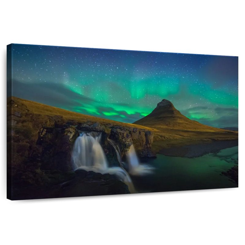 Alvord Kirkjufell Aurore boréale, H 32 po x l 48 po