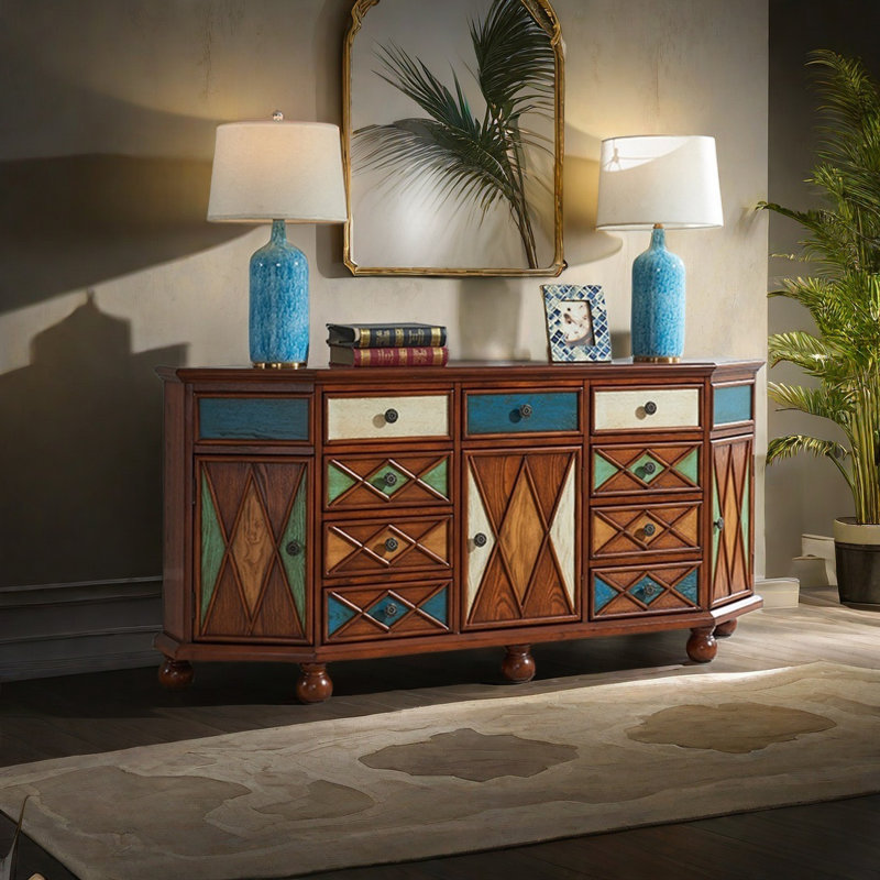 Buffet multifonctionnel rétro de style américain, Brun