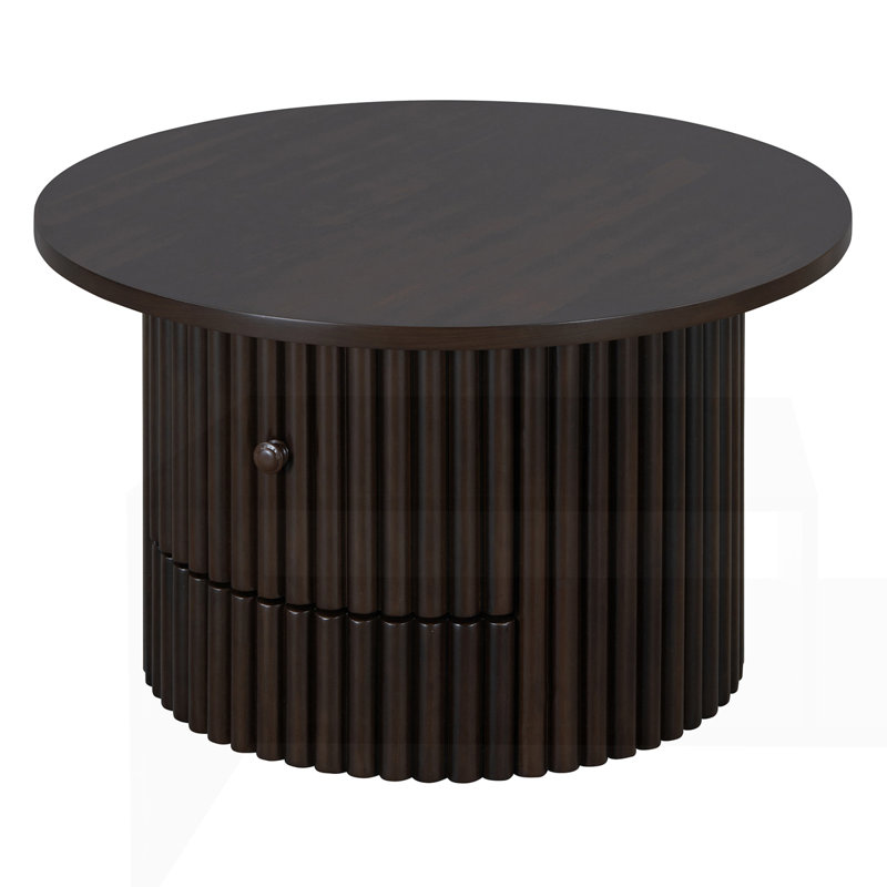 Table basse avec tiroir Farmhouse, Marron foncé