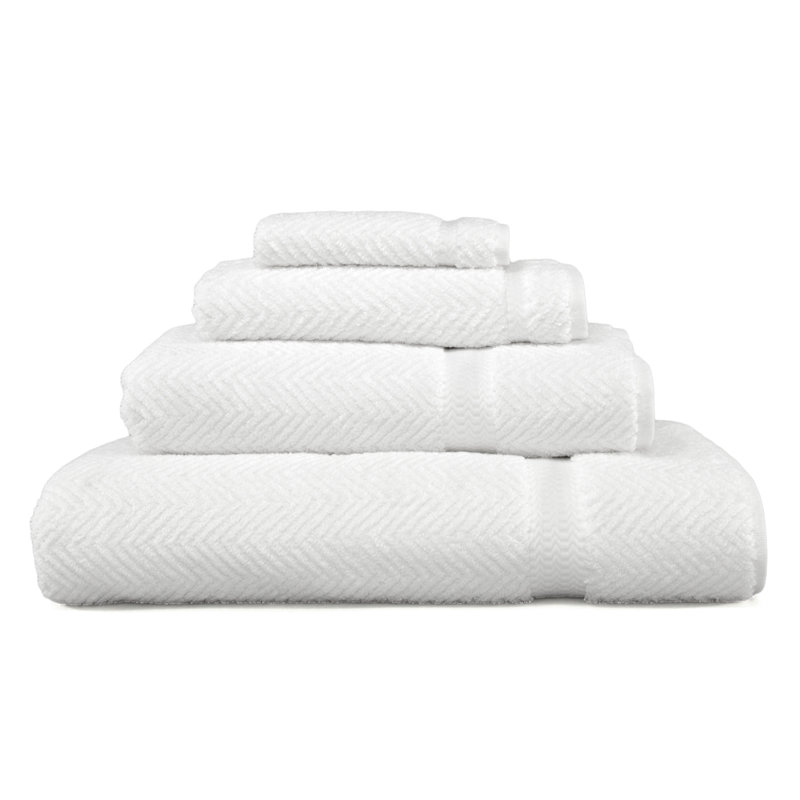 Herringbone Turkish Cotton Plush Mulit-Size Set, White