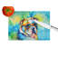 English Bulldog Hippie Dawg Glass Cutting Board Large