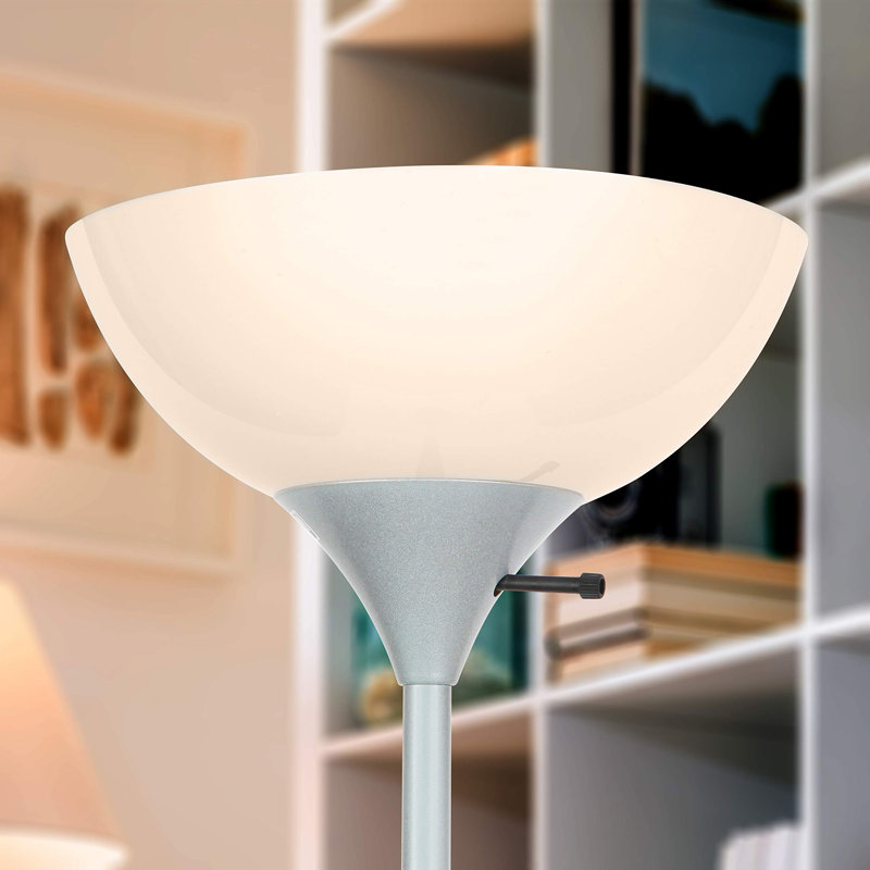 72'' LED Torchiere Floor Lamp, Silver