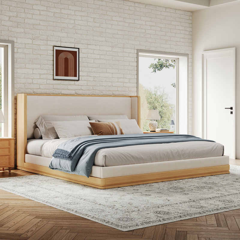 Lit plateforme tapissier Skova, Grand lit