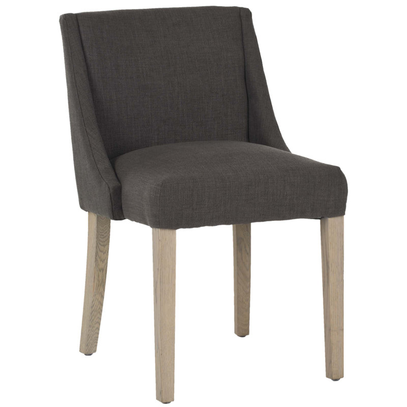 Maeda 46.48cm H Cotton Upholstered Side Chair in Grey