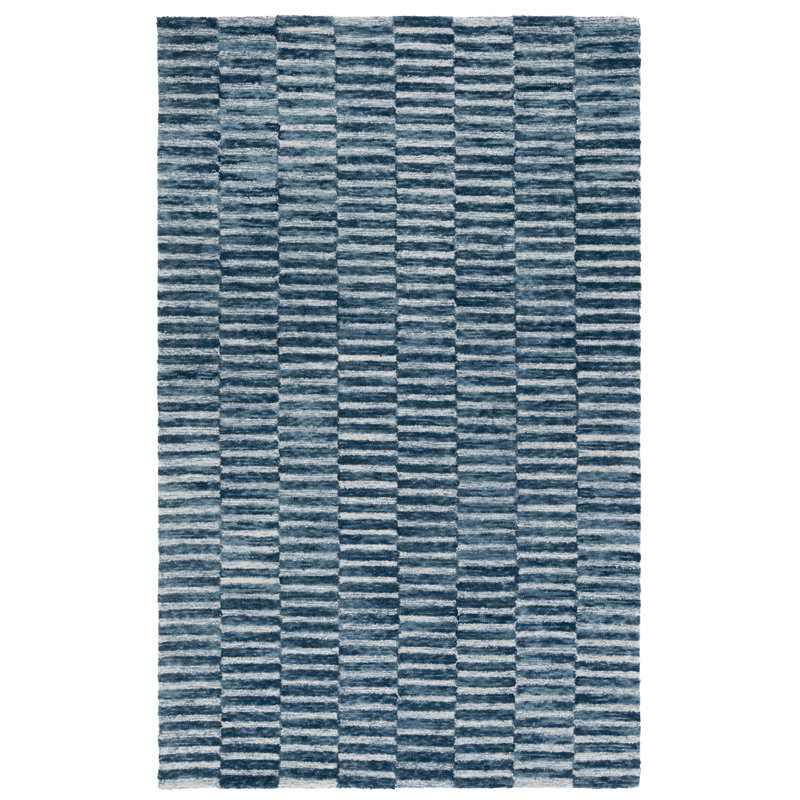 Tapis rayé en laine Madelline, Rectangle 4 pi x 6 pi