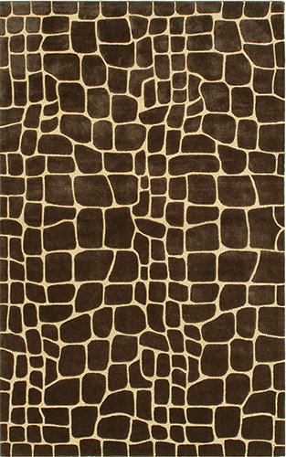 Tapis de zone brune fait main