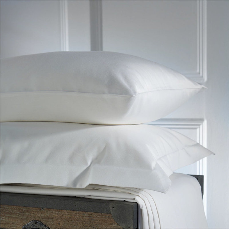 600 Thread Count Sateen Superking Pillow Case, White