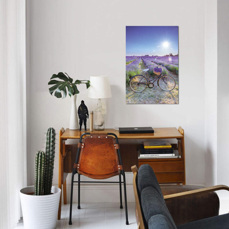 « lavande », impression sur toile, H 12 po x l 8 po x P 0,75 po, Toile tendue, Pas de tapis