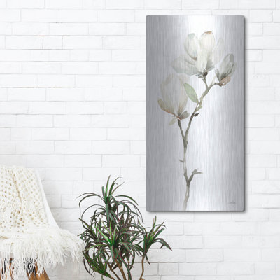 «White Magnolia 2» par Katrina Pete, art mural en métal