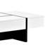 Table de salon moderne ultrabrillante avec tiroir pour l'organisation de la table basse de la pièce, 45,2 po de longueur, base blanche et stable-1276084487-1276084484