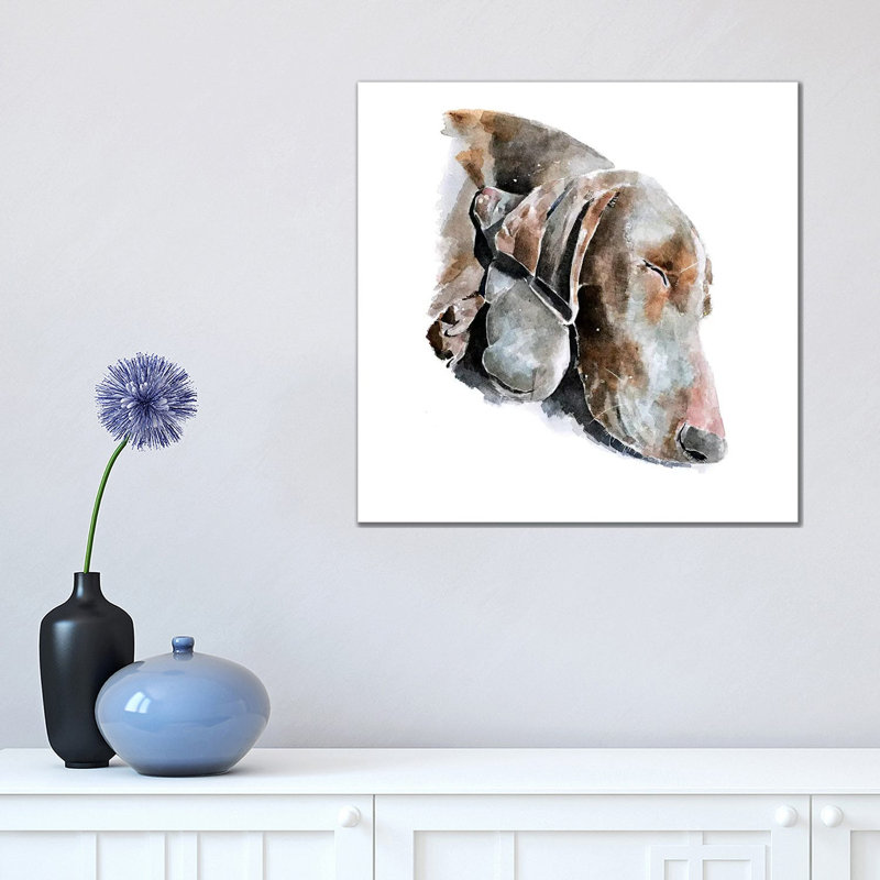 Love Eternal Weimaraner - Painting on Canvas, Wrapped Canvas, 45.72 cm H x 45.72 cm W x 1.91 cm D