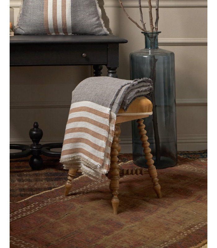 Benny Handwoven Linen Oversized Throw