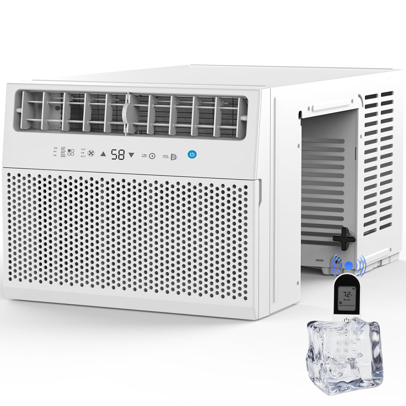 R.w.flame 12,000 Btu U-shape Window Air Conditioner - 6 Functions With Remote, Ultra-quiet Cooling For Bedrooms/home Offices/dorms