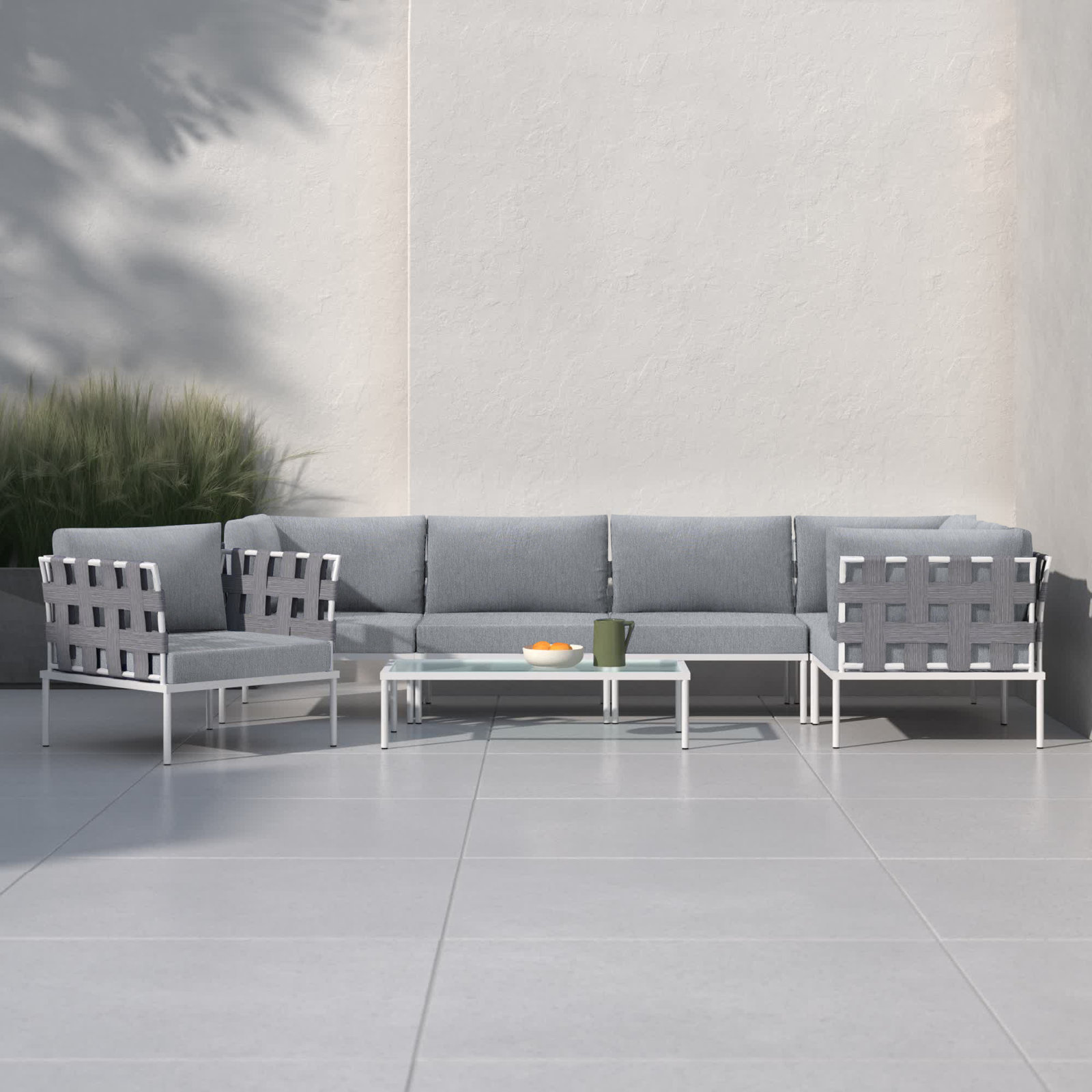 Harmony 6-Person Patio Seating Group, Gray