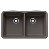 Diamond SILGRANIT 32" L x 19.36" W Double Basin Undermount Kitchen Sink