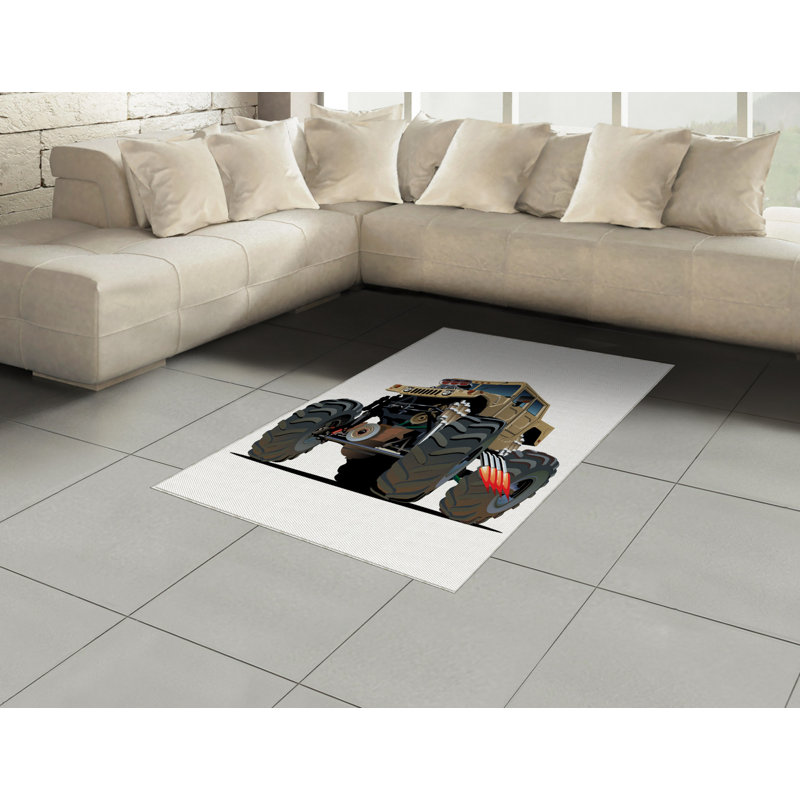 Tapis décoratif en fibre de polyester à haute densité, Rectangle— 4 pi x 5 pi 8 po
