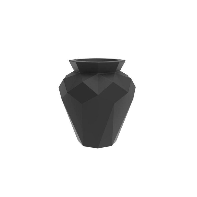 Origami - Hanami Planter, 31.5" H x 24.25" W x 24.25" D, Black