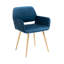 Chaise rembourrée en velours à dossier ouvert-1615215099