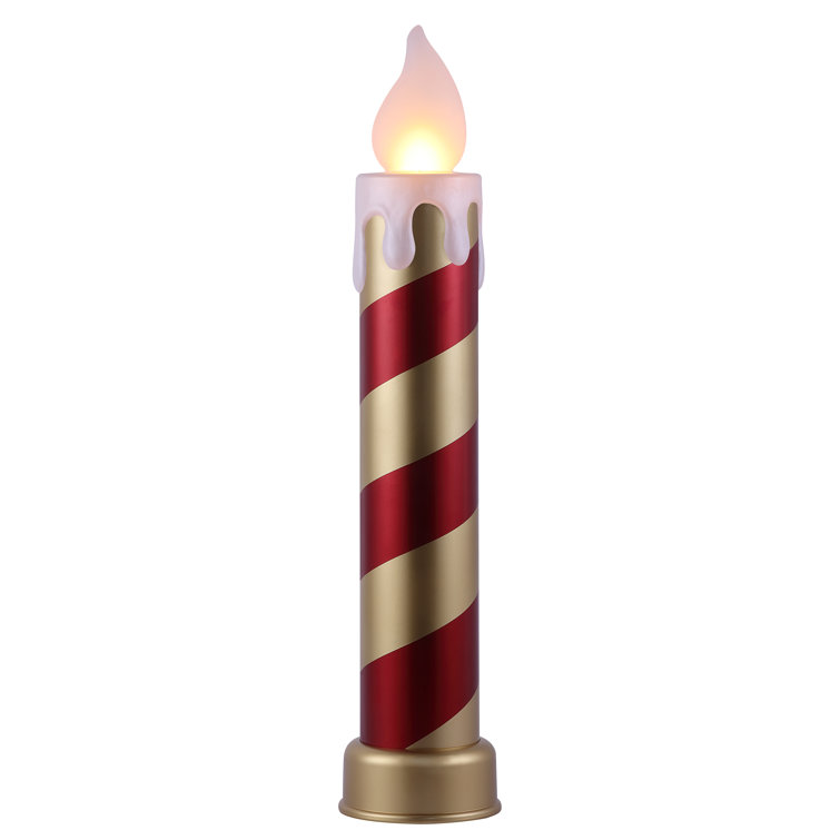 36" Striped Metallic Blow Mold Candle