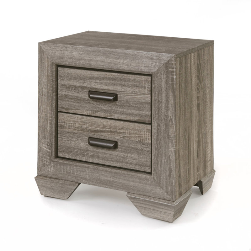 Table de chevet avec 2 tiroirs
