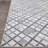 Geometric Grey Ivory Non Skid Performance Area Rug-14031671