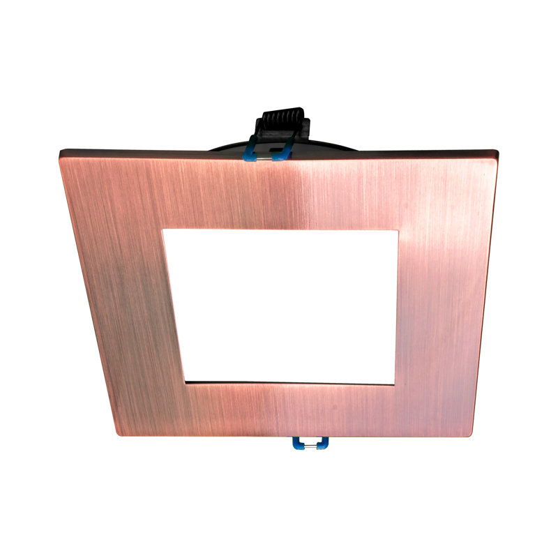 Dimmable Square Flush Mount, 610, 5000K, Aged Copper