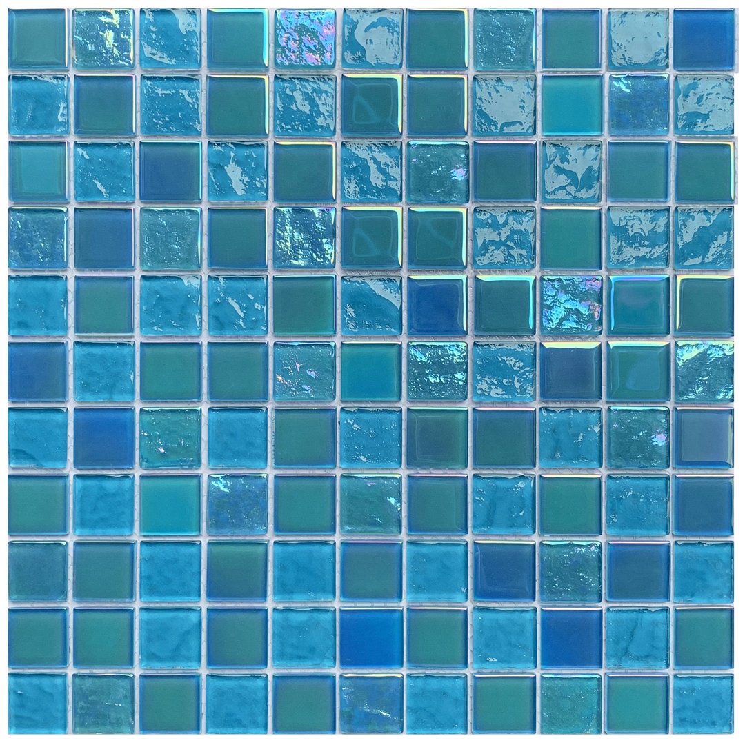 Monticello 1" x 1" Glass Grid Mosaic Wall & Floor Tile NovoTileStudio 
