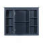 Armoire de rangement murale avec miroir et 6 tablettes ouvertes pour salle de bain-1561169237