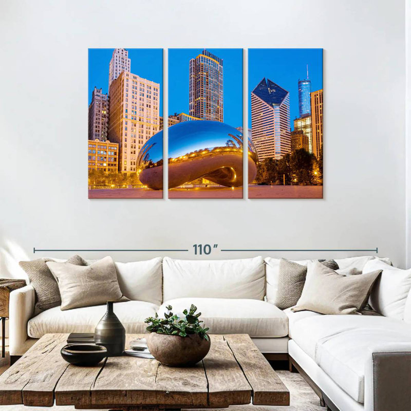 Sebbie Cloud Gate The Bean Millennium Park, 48" H x 74" W