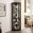 Lighted Corner Curio Cabinet, Elegant Glass Display Case, Accent Cabinet-456318864